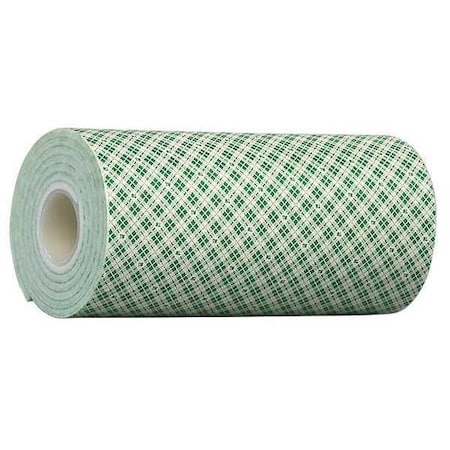 Double-Sided Foam Tape, 12 in W, 5 yd L, 1/8 in, Polyurethane Foam, Double-Sided