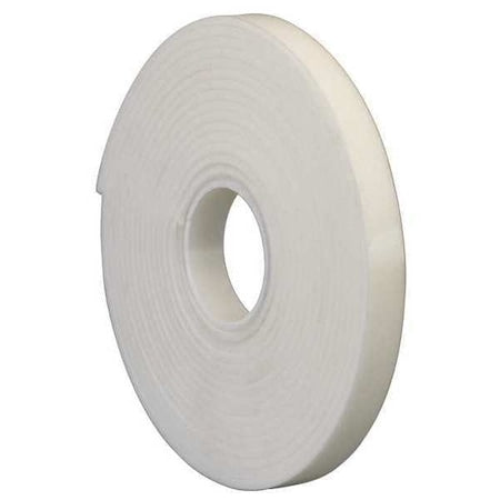 Double-Sided Foam Tape, 1 in W, 5 yd L, 1/8 in, Acrylic Foam, Double-Sided