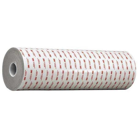 Double-Sided Foam Tape, 6 in W, 5 yd L, 1/32 in, Acrylic Foam, Double-Sided