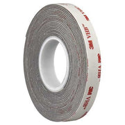 Double-Sided Foam Tape, 1 in W, 5 yd L, 1/16 in, Acrylic Foam, Double-Sided