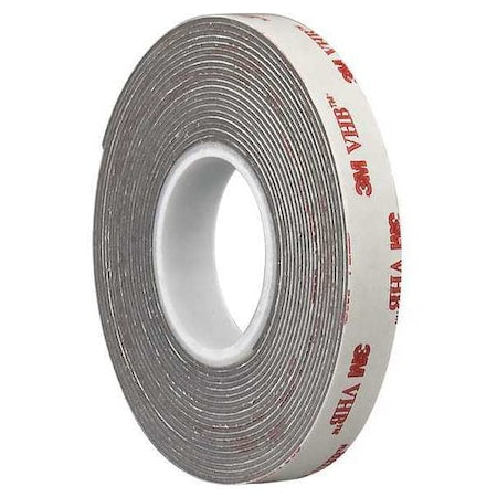 Double-Sided Foam Tape, 1 in W, 5 yd L, 1/16 in, Acrylic Foam, Double-Sided