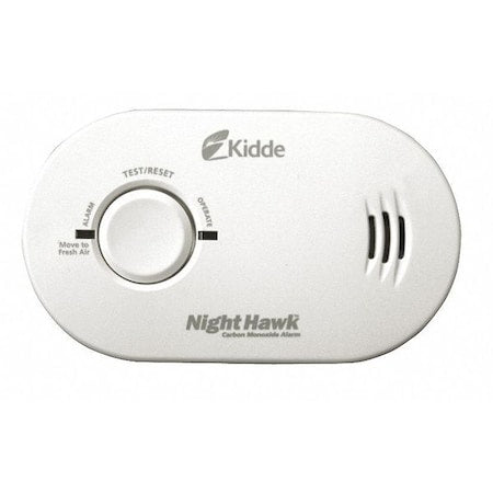 Carbon Monoxide Alarm, 85 dB at 10 ft, (3) AA Batteries, Electrochemical Battery Backup: No