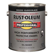 Interior/Exterior Paint, Glossy, Oil Base, Black, 1 gal