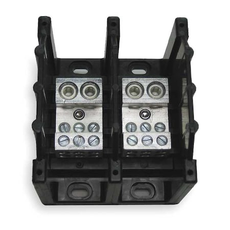 Power Distribution Block, Open, 2 Pole, 350 A Copper, 600 V AC/DC