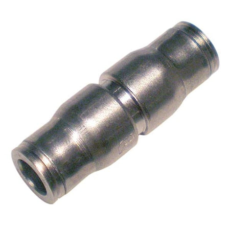 Push-Fit Union Fitting, 3/8 in Tube Size, Brass, Silver