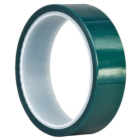 Film Tape, 1 in W x 18 yd L, 3.2 mil Thick, Green, Silicone Adhesive