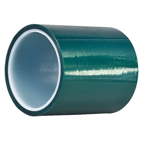 Film Tape, 4 in W x 18 yd L, 3.2 mil Thick, Green, Silicone Adhesive