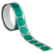 Film Tape, 1 1/2 in W x 1 1/2 in L, 3.2 mil Thick, Green, Silicone Adhesive, 100 PK
