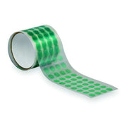 Film Tape, 1/2 in W x 1/2 in L, 3.2 mil Thick, Green, Silicone Adhesive, 250 PK