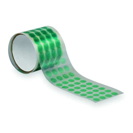 Film Tape, 5/8 in W x 3.2 mil Thick, Green, Silicone Adhesive, 250 PK