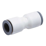 Push-Fit Union Fitting, 1/2 in Tube Size, Bio-Based Nylon, White, 5 PK