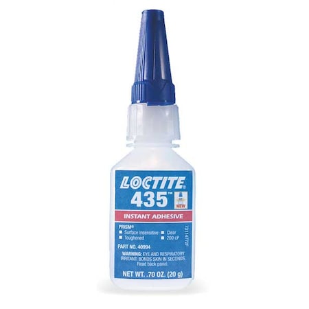 Instant Adhesive, 435 Series, Clear, 0.7 oz, Bottle