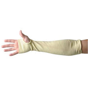 Cut-Resistant Sleeve with Thumbhole, Cut Level A2, Knit Cuff, 14 in L, Yellow, Large