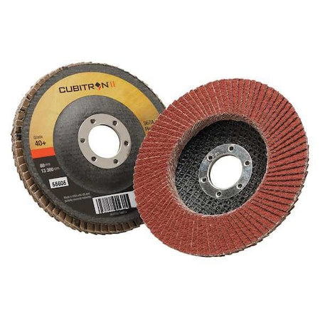 Flap Disc,T27,4-1/2in. x 7/8in.,40