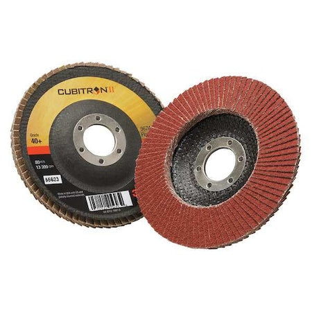 Flap Disc,T29,4-1/2in. x 7/8in.,40