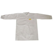 Condor Disposable Lab Coat, Microporous Film Laminate, Snaps Closure, White, 3XL, 30 PK