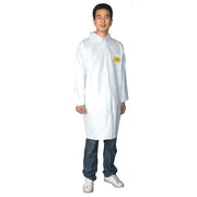 Condor Disposable Lab Coat, Microporous Film Laminate, Snaps Closure, White, XL, 8 PK