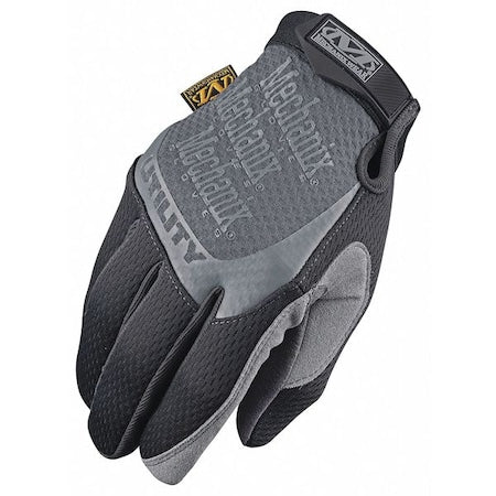 H15-05 Mechanics Gloves, Synthetic Leather Palm, TrekDry Back, 12, Black/Gray