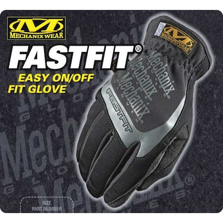 Mechanics Gloves, Clarino Synthetic Leather Palm, 11, Black