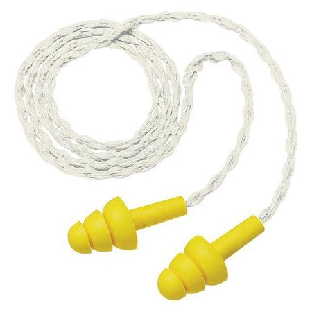 E-A-R(TM) UltraFit(TM) Reusable Elastomeric Polymer Ear Plugs, Flanged Shape, 25 dB, Yellow, 100 PK