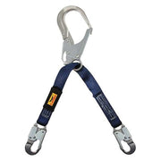 Positioning Lanyard, 24" Length, Snap Hook, Aluminum, 2 Leg(s), 425 lb. Weight Capacity