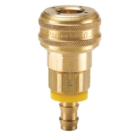 Coupler Body,Brass,Push On,50 cfm
