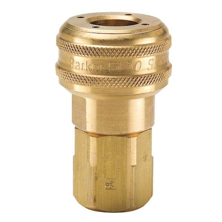 Coupler Body,Brass,1/2 In. Pipe,110 cfm