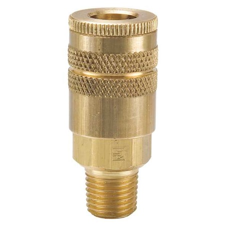Quick Connect Hose Coupling, 1/4 in Body Size, 1/4 in Hose Fitting Size, Sleeve, Socket, 30E710