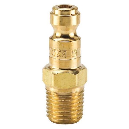 Coupler Plug,Brass,MNPT,1/4 In. Pipe