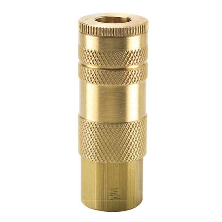 Coupler Body,Brass,FNPT,1/4 In. Pipe