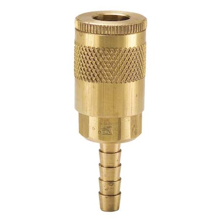 Coupler Body,Brass,Hose Barb,25 cfm