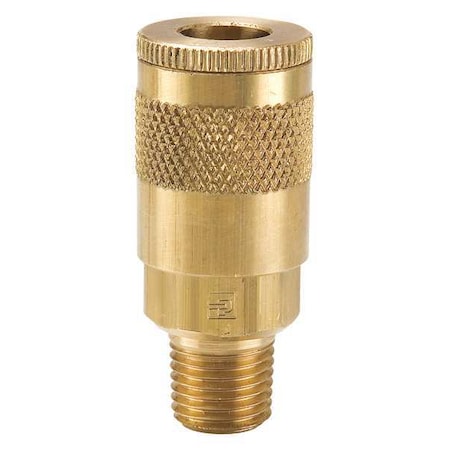 Coupler Body,Brass,MNPT,1/4 In. Pipe
