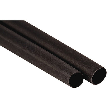Adhesive Lined Heat Shrink Tube, Heavy Wall, 3:1 I.D. Shrink Ratio, 1.1 in I.D. Before Shrinking, Black, 9 in, 3 PK