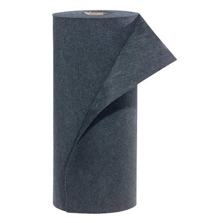Sorbent Pad, 19 gal, 3 ft x 150 ft, Universal, Black, Polypropylene