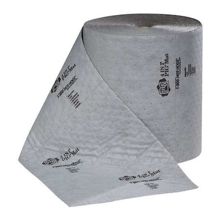 Sorbent Roll, 17 gal, 16 in x 150 ft, Universal, Gray, Polypropylene
