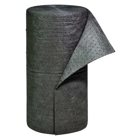 Sorbent Roll, 40 gal, 30 in x 150 ft, Universal, Gray, Polypropylene