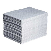 Sorbent Pad, 22 gal, 15 in x 20 in, Oil, White, 100 PK