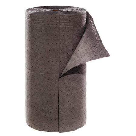 Sorbent Roll, 42 gal, 30 in x 200 ft, Universal, Gray, Polypropylene