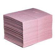 Sorbent Pad, 22 gal, 15 in x 20 in, Universal, Pink, Polypropylene