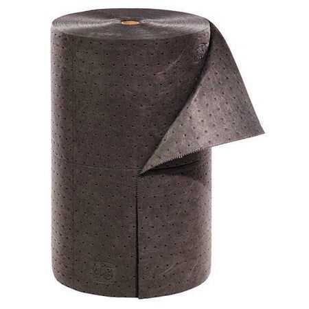 Sorbent Roll, 32 gal, 24 in x 150 ft, Universal, Gray, Polypropylene