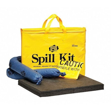 Spill Kit, 5 gal Volume Absorbed per Kit, Not Applicable Capacity, Bag, Yellow, 26