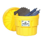 Spill Kit, 15 gal Volume Absorbed per Kit, 20 gal Capacity, Drum, Yellow, 71