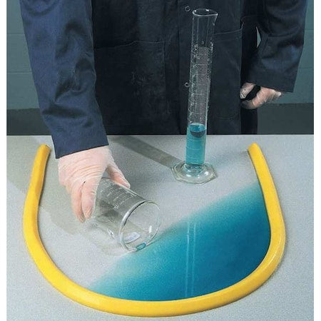 SpillBlocker Tabletop Dike,Yellow,1 In