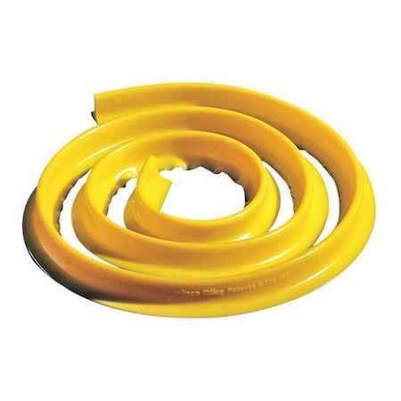 Barrier Dike, (1) Straight Section, (1) Connector, Polyurethane, 10 ft Long x 2 in High, Yellow