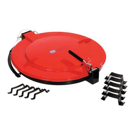 Latching Lid for Poly Drum,Red