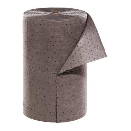 Sorbent Roll, 33 gal, 24 in x 200 ft, Universal, Gray, Polypropylene