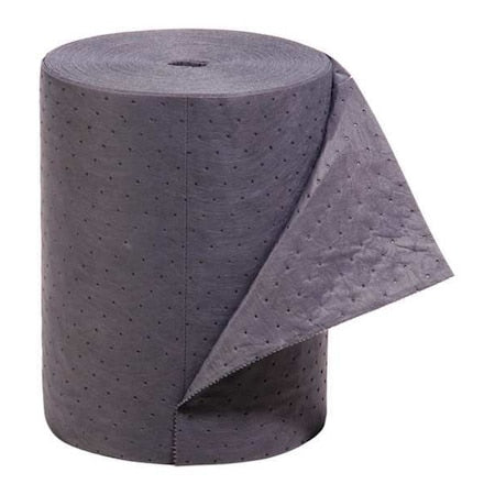 Sorbent Roll, 14 gal, 16 in x 150 ft, Universal, Gray, Polypropylene