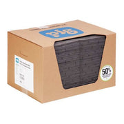 Sorbent Pad, 22 gal, 15 in x 20 in, Universal, Gray, Polypropylene