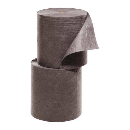 Sorbent Roll, 40 gal, 15 in x 300 ft, Universal, Gray, 2 PK