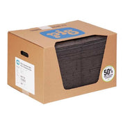 Sorbent Pad, 22 gal, 15 in x 20 in, Universal, Gray, Polypropylene